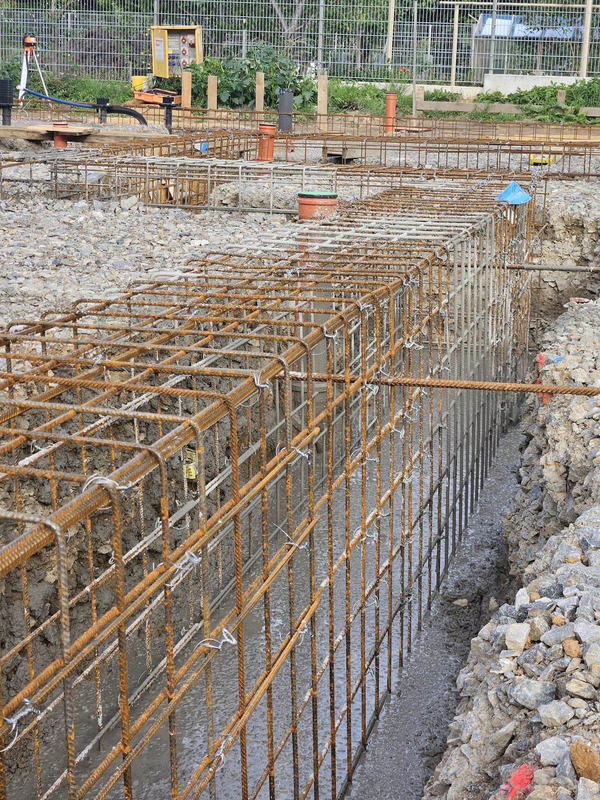 Befüllung mit Beton