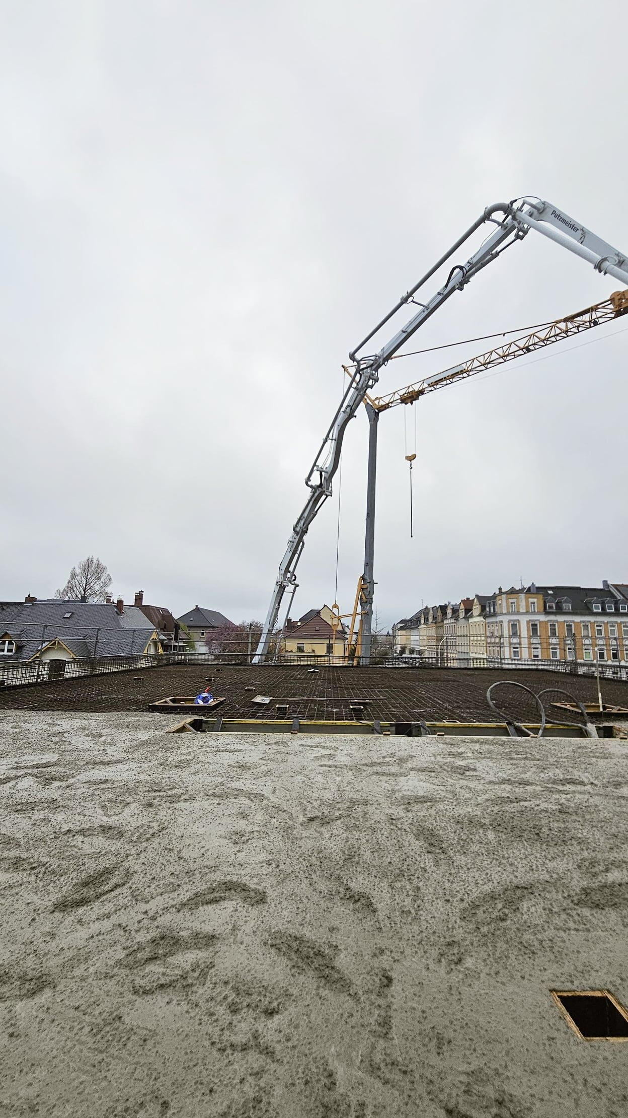 Blick auf die Baustelle im September